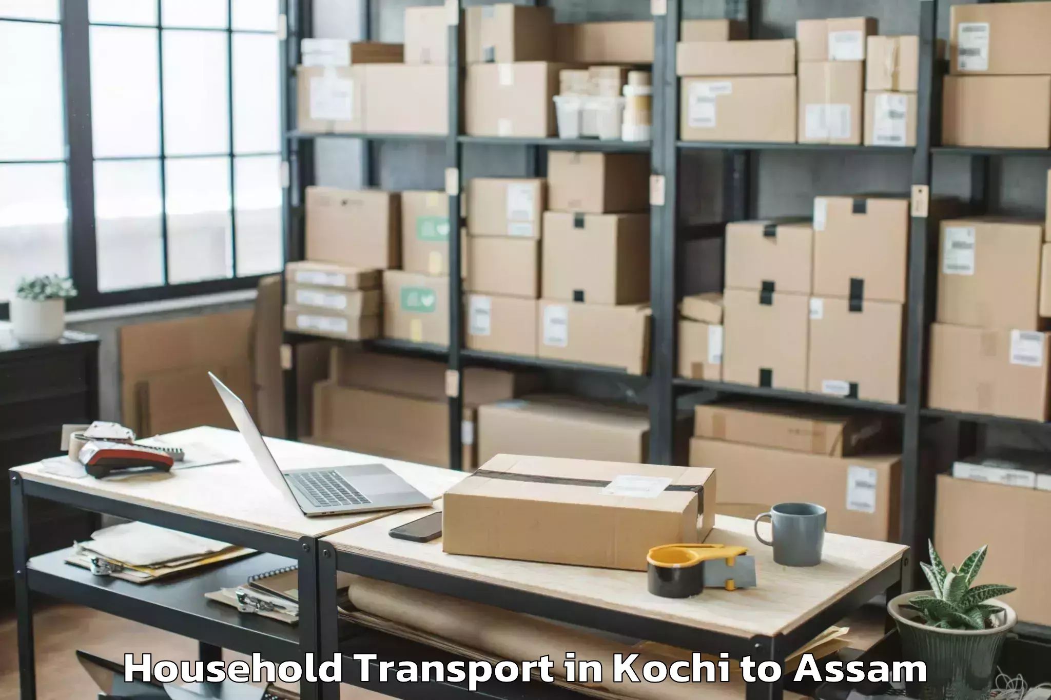 Book Kochi to Dibrugarh Household Transport Online